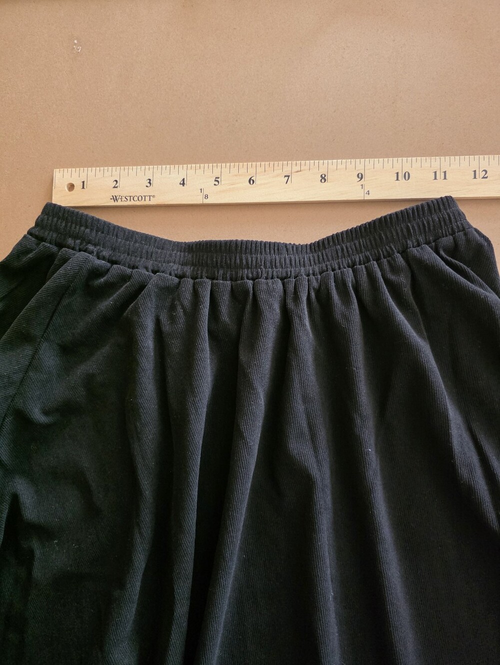 Seechoslo Girls Corduroy Skirt A-Line Elastic High Waist Ribbed Skater Skirt - Picture 3 of 6
